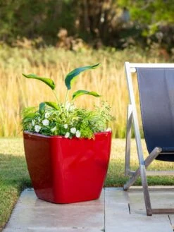 Viva Square Self-Watering Rolling Planter, 20" Diameter, Set Of 2 -GardenPro Shop 3 4 crop 8612930 0035 tif