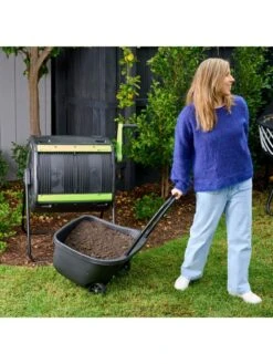 Maze 48 Gallon Compost Tumbler With Cart -GardenPro Shop 3 4 crop 8613576 03V