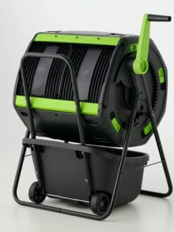 Maze 48 Gallon Compost Tumbler With Cart -GardenPro Shop 3 4 crop 8613576 05V