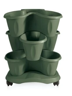 Trifoglio 3-Tier Planter On Wheels 9 Trifoglio 3-Tier Planter On Wheels -GardenPro Shop 3 4 crop 8613625 03V