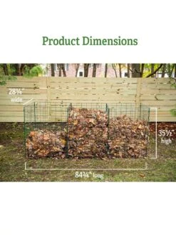 3-Bin Wire Composter -GardenPro Shop 40 280 dims GSC