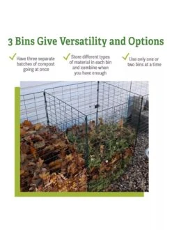 3-Bin Wire Composter -GardenPro Shop 40 280 versatility GSC