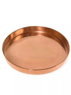 Large Round Copper Plant Tray, 14" 13 Large Round Copper Plant Tray, 14" -GardenPro Shop 8593531 1173 tif