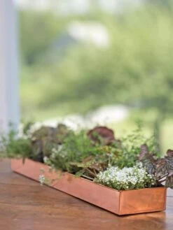 Rectangular Copper Plant Tray, 24" X 5" -GardenPro Shop 8593533 4626 tif