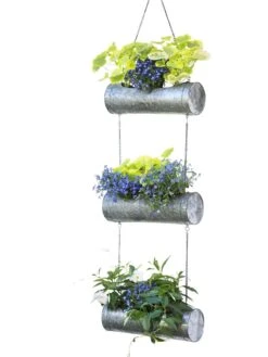 Galvanized Hanging Triple Planter -GardenPro Shop 8595213 6967 tif