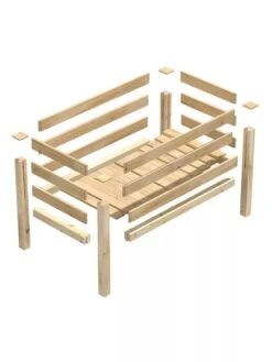 Elevated Cedar Garden Bed, 2' X 4' X 31" -GardenPro Shop 8596147 09V 3 4