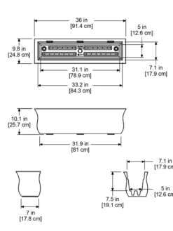 Valencia Window Box, 3' 9 Valencia Window Box, 3' -GardenPro Shop 8596436 18V tif