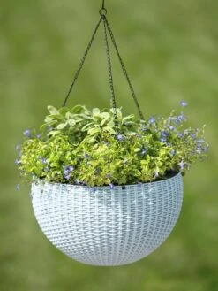 Weave Self-Watering Hanging Basket, 14" -GardenPro Shop 8596490 10307 tif