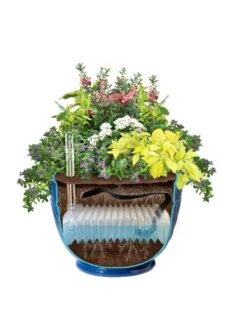 Mazzano Self-Watering Planters -GardenPro Shop 8596570 SWMazzano19 Blue art tif