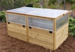 Garden In A Box Cedar Raised Bed With Greenhouse, 3' X 6' 9 Garden In A Box Cedar Raised Bed With Greenhouse, 3' X 6' -GardenPro Shop 8597082 04V tif
