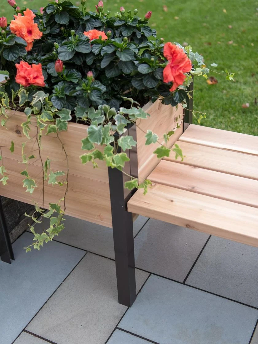 Elevated Cedar Planter Bench Kit, Natural, 90" 3 Elevated Cedar Planter Bench Kit, Natural, 90" - Image 3