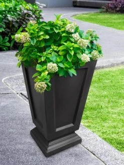 Kensington Self-Watering Tall Patio Planter, 25" -GardenPro Shop 8598549 01V tif