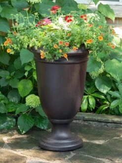 Ellington Self-Watering Urn Planter, 24" -GardenPro Shop 8600110 02V tif