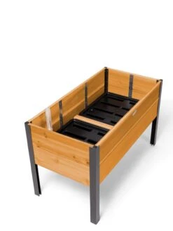 Self-Watering Eco-Stained Elevated Planter Box, 2' X 4' -GardenPro Shop 8608963 6286 tif