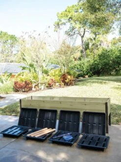 Self-Watering Eco-Stained Elevated Planter Box, 2' X 8' 23 Self-Watering Eco-Stained Elevated Planter Box, 2' X 8' -GardenPro Shop 8608968 8937 tif