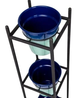 Steel Vertical Plant Stand With Metal Pots -GardenPro Shop 8609183 4966 tif