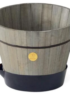 VegTrug® Build-a-Barrel Wooden Planter With Self-Watering Reservoir Tray, 18" 12 VegTrug® Build-a-Barrel Wooden Planter With Self-Watering Reservoir Tray, 18" -GardenPro Shop 8610253 08V tif