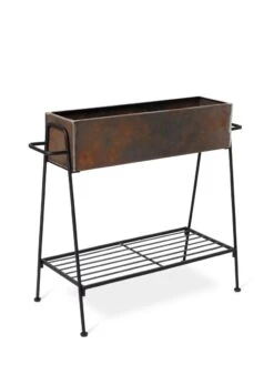 Rectangular Corten Planter And Stand -GardenPro Shop 8611028 1245 tif