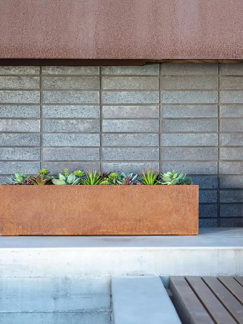 Veradek Metallic Series Corten Steel Window Box Planter, 36" 1 Veradek Metallic Series Corten Steel Window Box Planter, 36"