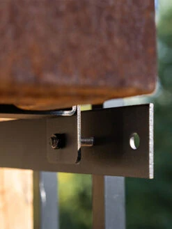 Veradek Metallic Series Corten Steel Railing Planters -GardenPro Shop 8611611 02v