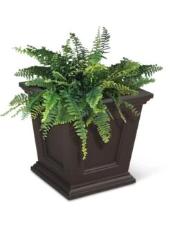 Fairfield Self-Watering Square Planter, 16” X 16” -GardenPro Shop 8611695 04V tif