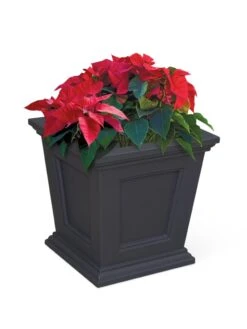 Fairfield Self-Watering Square Planter, 16” X 16” -GardenPro Shop 8611695 13V tif