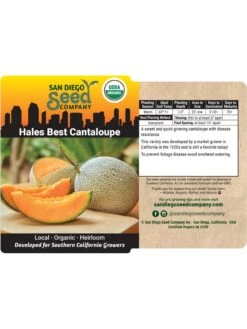 Hales Best Cantaloupe Organic Seeds -GardenPro Shop 8611872 02v