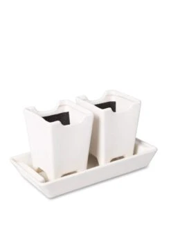 Stoneware Self-Watering Windowsill Planters, Set Of 2 -GardenPro Shop 8611890 5658 tif