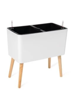 Ava Self-Watering Rectangular Planter -GardenPro Shop 8612691 218 ava self watering rectangular planter white