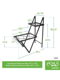Achla Designs Duet Plant Stand -GardenPro Shop 8612905 02v