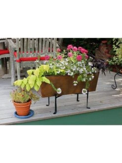 Achla Designs Copper Flower Box With Folding Stand -GardenPro Shop 8612914 04v