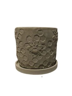 Concrete Honeycomb Bee Planter -GardenPro Shop 8613044 01v