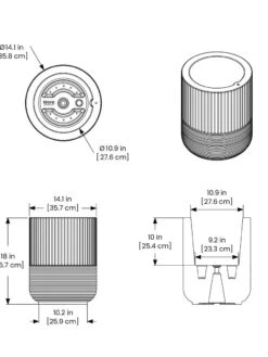 Arden Round Planter -GardenPro Shop 8613267 01V tif