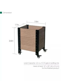 Mobile Deep Root Corner Planter -GardenPro Shop 8614266 04V 3 4