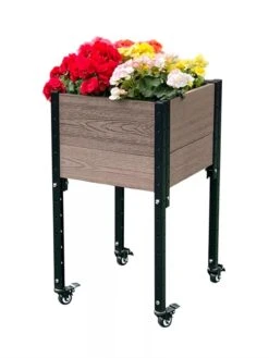 Mobile Elevated Corner Planter -GardenPro Shop 8614267 02V